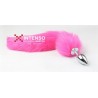 PLUG ANAL CON COLA FUCSIA